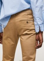 ⁦גברים 4N8XB1098 Pepe Jeans גָמָל מכנסי צ'ינו של ג'יימס דקים⁩ – תמונה ⁦5⁩