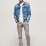 גברים 4N8XB1101 Pepe Jeans ארגנט מכנסי ריצה רגילים של סטנלי