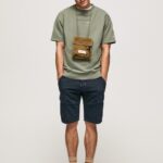 גברים 4N8XB1112 Pepe Jeans dulwich מכנסי קרגו קצרים של Jared