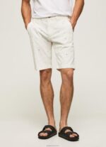 ⁦גברים 4N8XB1116 Pepe Jeans לבן מכנסי צ'ינו בהדפס mc queen⁩ – תמונה ⁦2⁩