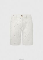 ⁦גברים 4N8XB1116 Pepe Jeans לבן מכנסי צ'ינו בהדפס mc queen⁩ – תמונה ⁦5⁩