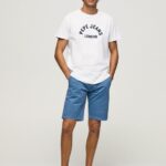 גברים 4N8XB1133 Pepe Jeans אוזי מכנסי צ'ינו קצרים מכותנה