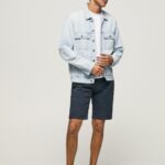 גברים 4N8XB1134 Pepe Jeans dulwich מכנסי צ'ינו קצרים מכותנה