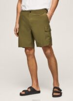 ⁦גברים 4N8XB1141 Pepe Jeans חאקי הרווארד מכנסי בגד ים של fergus cargo⁩ – תמונה ⁦2⁩