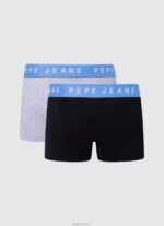 ⁦גברים 4N8XB1143 Pepe Jeans שָׁחוֹר 2 קופסאות כותנה נמתחות⁩ – תמונה ⁦2⁩