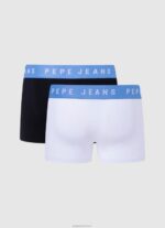 ⁦גברים 4N8XB1146 Pepe Jeans לבן 2 קופסאות כותנה נמתחות⁩ – תמונה ⁦2⁩