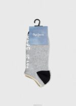 ⁦גברים 4N8XB1147 Pepe Jeans שָׁחוֹר 3 חבילות גרבי קרסול⁩ – תמונה ⁦3⁩