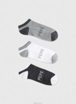 ⁦גברים 4N8XB1147 Pepe Jeans שָׁחוֹר 3 חבילות גרבי קרסול⁩ – תמונה ⁦5⁩