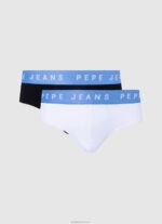 ⁦גברים 4N8XB1152 Pepe Jeans שָׁחוֹר 2 תחתוני כותנה נמתחים⁩ – תמונה ⁦4⁩