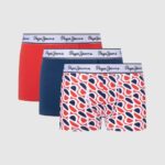 גברים 4N8XB1154 Pepe Jeans סטודיו אדום p print tk בוקסר 3 חבילות