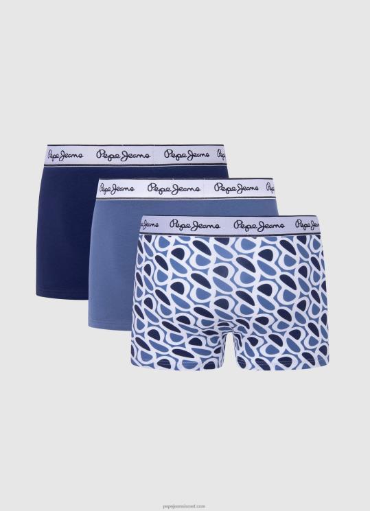 ⁦גברים 4N8XB1155 Pepe Jeans dulwich p print tk בוקסר 3 חבילות⁩ – תמונה ⁦2⁩