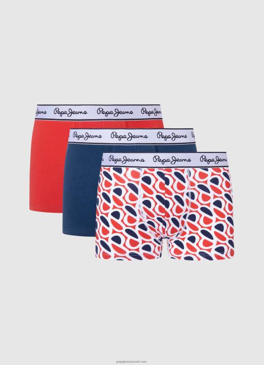 ⁦גברים 4N8XB1155 Pepe Jeans dulwich p print tk בוקסר 3 חבילות⁩ – תמונה ⁦3⁩
