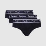 גברים 4N8XB1158 Pepe Jeans שָׁחוֹר תחתוני כותנה אלסטיים 3 מארז