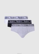 ⁦גברים 4N8XB1158 Pepe Jeans שָׁחוֹר תחתוני כותנה אלסטיים 3 מארז⁩ – תמונה ⁦3⁩