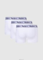 ⁦גברים 4N8XB1159 Pepe Jeans לבן 3 קופסאות כותנה נמתחות⁩ – תמונה ⁦2⁩