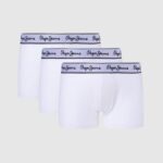 גברים 4N8XB1159 Pepe Jeans לבן 3 קופסאות כותנה נמתחות