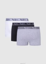 ⁦גברים 4N8XB1160 Pepe Jeans חוואר אפור 3 קופסאות כותנה נמתחות⁩ – תמונה ⁦2⁩