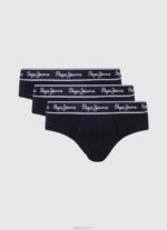 ⁦גברים 4N8XB1160 Pepe Jeans חוואר אפור 3 קופסאות כותנה נמתחות⁩ – תמונה ⁦4⁩