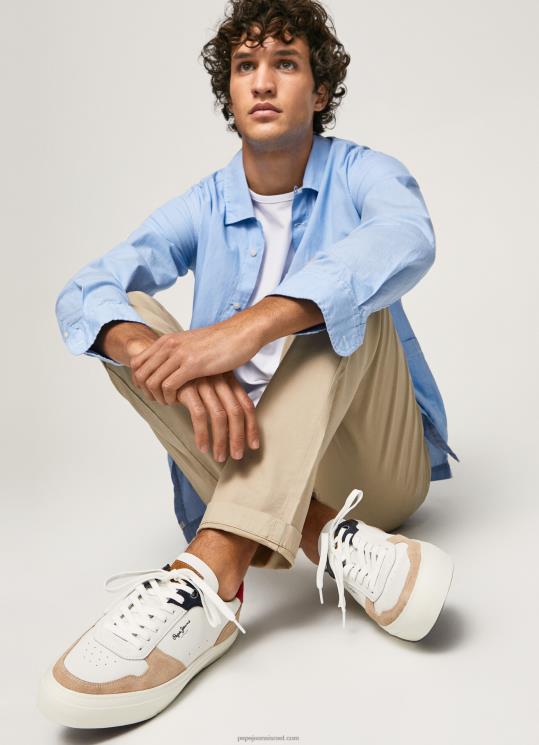 d792d791d7a8d799d79d_4n8xb1170_pepe_jeans_d79cd6b0d794d6b4d7a9d6b0d781d7aad6b7d796d6b5d7a3_d7a0d7a2d79cd799_d7a1d7a4d795d7a8d798.jpg גברים 4N8XB1170 Pepe Jeans לְהִשְׁתַזֵף נעלי ספורט רחוב יוגי מעור – תמונה 1