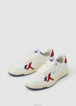 ⁦גברים 4N8XB1172 Pepe Jeans אָדוֹם נעלי ספורט משולבות וינטג 'קורה⁩ – תמונה ⁦3⁩