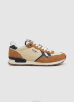 ⁦גברים 4N8XB1179 Pepe Jeans טַבָּק נעלי ספורט משולבות בריט⁩ – תמונה ⁦2⁩
