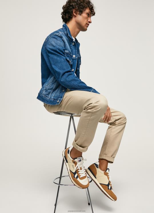 d792d791d7a8d799d79d_4n8xb1179_pepe_jeans_d798d6b7d791d6b8d6bcd7a7_d7a0d7a2d79cd799_d7a1d7a4d795d7a8d798_d79ed7a9d795d79cd791d79.jpg גברים 4N8XB1179 Pepe Jeans טַבָּק נעלי ספורט משולבות בריט – תמונה 1