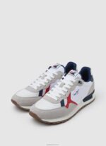 ⁦גברים 4N8XB1182 Pepe Jeans לבן נעלי ספורט משולבות בריט⁩ – תמונה ⁦4⁩