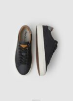 ⁦גברים 4N8XB1183 Pepe Jeans שָׁחוֹר נעלי ספורט מקוריות מעור יוגי⁩ – תמונה ⁦2⁩