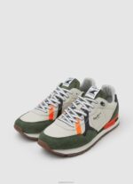 ⁦גברים 4N8XB1185 Pepe Jeans ירוק חאקי נעלי ספורט משולבות בריט⁩ – תמונה ⁦3⁩