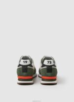 ⁦גברים 4N8XB1185 Pepe Jeans ירוק חאקי נעלי ספורט משולבות בריט⁩ – תמונה ⁦4⁩