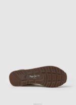 ⁦גברים 4N8XB1185 Pepe Jeans ירוק חאקי נעלי ספורט משולבות בריט⁩ – תמונה ⁦5⁩