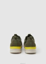 ⁦גברים 4N8XB1187 Pepe Jeans ירוק חאקי נעלי ספורט משולבות של jay pro⁩ – תמונה ⁦4⁩