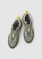 ⁦גברים 4N8XB1188 Pepe Jeans ירוק חאקי נעלי ספורט משולבות london pro⁩ – תמונה ⁦2⁩