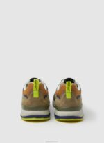 ⁦גברים 4N8XB1188 Pepe Jeans ירוק חאקי נעלי ספורט משולבות london pro⁩ – תמונה ⁦4⁩