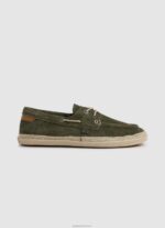 ⁦גברים 4N8XB1192 Pepe Jeans ירוק חאקי נעלי ספורט סירה זמש⁩ – תמונה ⁦2⁩