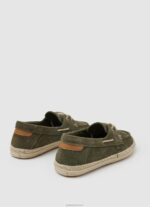 ⁦גברים 4N8XB1192 Pepe Jeans ירוק חאקי נעלי ספורט סירה זמש⁩ – תמונה ⁦5⁩