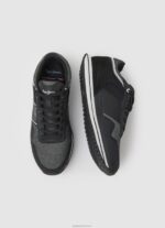 ⁦גברים 4N8XB1197 Pepe Jeans שָׁחוֹר נעלי ספורט משולבות למועדון טיולים⁩ – תמונה ⁦2⁩
