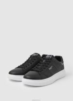 ⁦גברים 4N8XB1198 Pepe Jeans שָׁחוֹר נעלי ספורט מעור חלק של eaton⁩ – תמונה ⁦3⁩