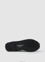 ⁦גברים 4N8XB1200 Pepe Jeans שָׁחוֹר נעלי ספורט משולבות בריט⁩ – תמונה ⁦5⁩