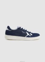 גברים 4N8XB1201 Pepe Jeans חיל הים נעלי ספורט משולבות וינטג 'קורה