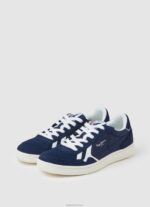 ⁦גברים 4N8XB1201 Pepe Jeans חיל הים נעלי ספורט משולבות וינטג 'קורה⁩ – תמונה ⁦3⁩