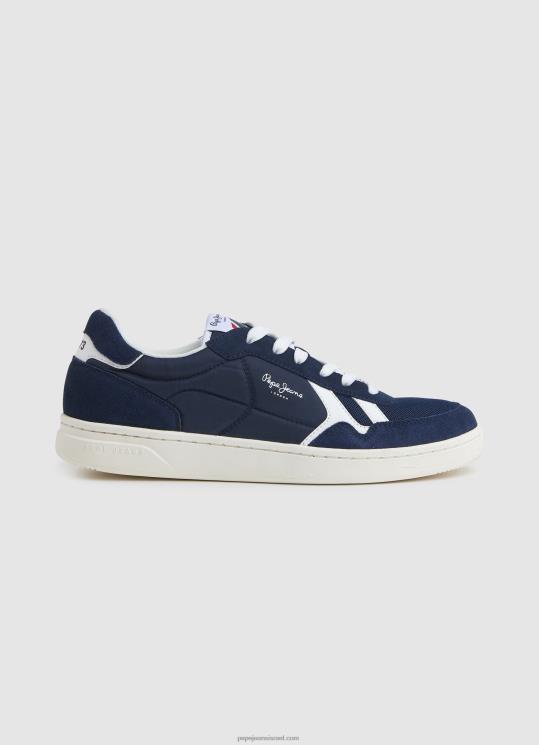 d792d791d7a8d799d79d_4n8xb1201_pepe_jeans_d797d799d79c_d794d799d79d_d7a0d7a2d79cd799_d7a1d7a4d795d7a8d798_d79ed7a9d795d79cd791d7.jpg גברים 4N8XB1201 Pepe Jeans חיל הים נעלי ספורט משולבות וינטג 'קורה – תמונה 1