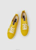 ⁦גברים 4N8XB1203 Pepe Jeans צהוב רוגבי נעלי ספורט מגופרות בדגל אלן⁩ – תמונה ⁦2⁩