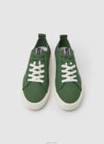 ⁦גברים 4N8XB1205 Pepe Jeans זית צבאי נעלי ספורט מגופרות בדגל אלן⁩ – תמונה ⁦2⁩