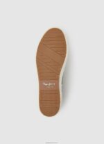 ⁦גברים 4N8XB1205 Pepe Jeans זית צבאי נעלי ספורט מגופרות בדגל אלן⁩ – תמונה ⁦5⁩