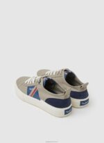 ⁦גברים 4N8XB1206 Pepe Jeans אבן שחורה נעלי ספורט מגופרות בדגל אלן⁩ – תמונה ⁦4⁩