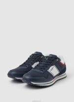 ⁦גברים 4N8XB1207 Pepe Jeans חיל הים נעלי ספורט משולבות למועדון טיולים⁩ – תמונה ⁦3⁩