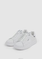⁦גברים 4N8XB1208 Pepe Jeans לבן נעלי ספורט מעור חלק של eaton⁩ – תמונה ⁦2⁩