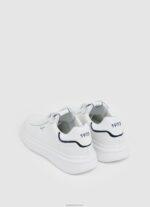 ⁦גברים 4N8XB1208 Pepe Jeans לבן נעלי ספורט מעור חלק של eaton⁩ – תמונה ⁦4⁩