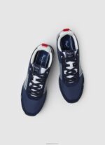 ⁦גברים 4N8XB1209 Pepe Jeans חיל הים נעלי ספורט משולבות להעברת סיור⁩ – תמונה ⁦2⁩